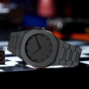 Men's Black Arabic Aura Watch stainless steel