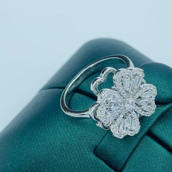 Rotating silver plated adjustable ring for girls - Image 4